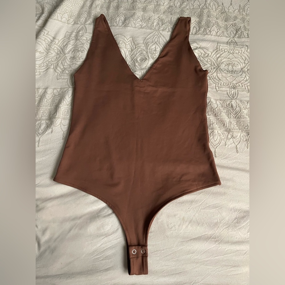 Brown thong bodysuit